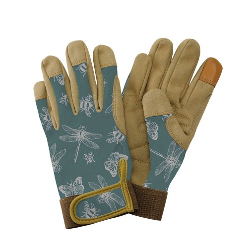 Teal Flutter Bugs Comfort Gloves