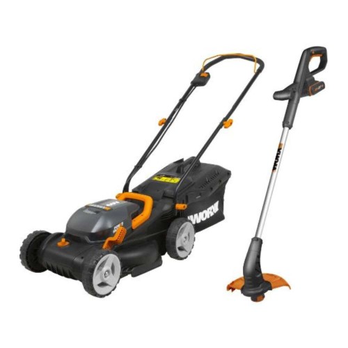 PowerShare Cordless 34cm Lawnmower & 25cm Grass Trimmer Twin Pack 20v
