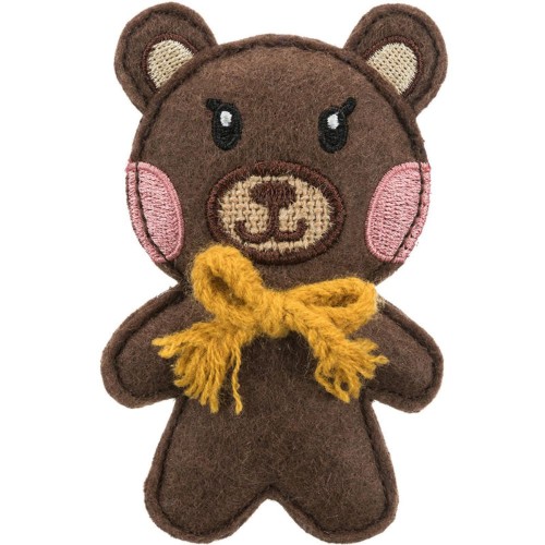 Bear Toy Fabric 10cm with Catnip