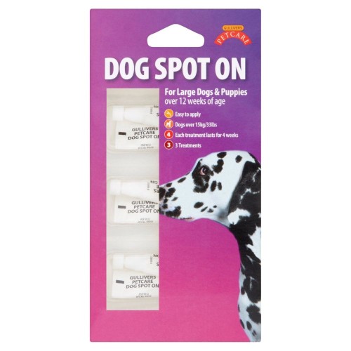 Dog Spot On Large Dogs & Puppies 3 Treatments