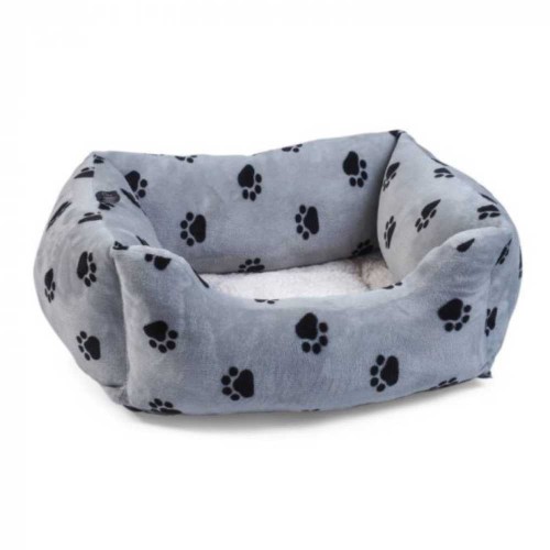 Snug Paws Square Bed - Grey