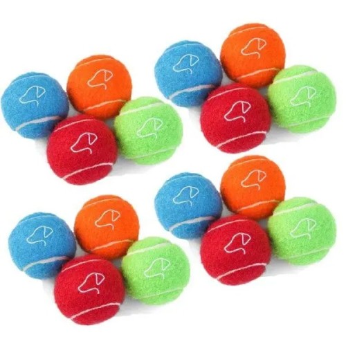 Squeaky Pooch 6.5cm Tennis Balls (Value Pack of 12)